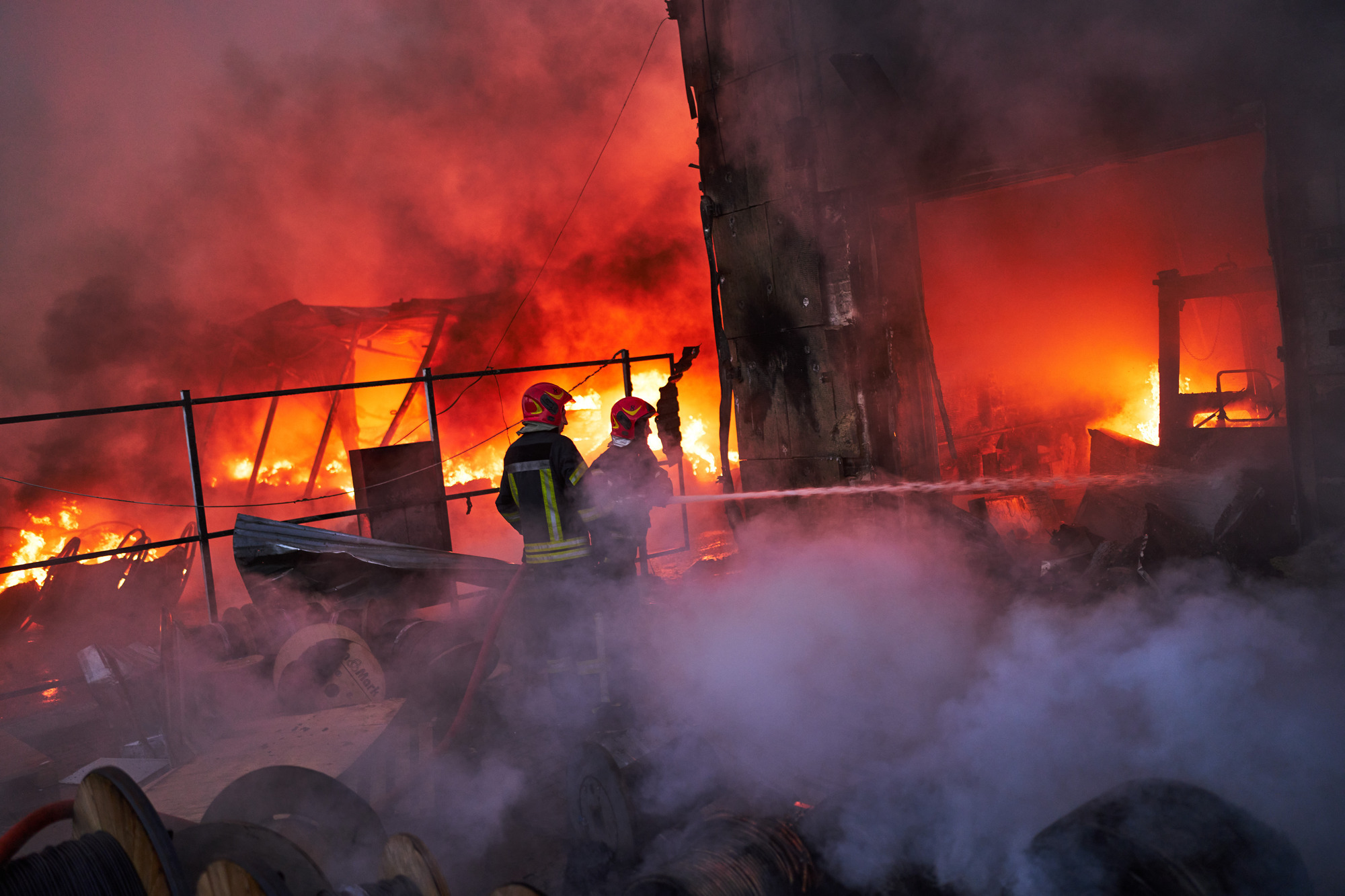 Russian drone and missile strikes on Ukrainian capital kill two people