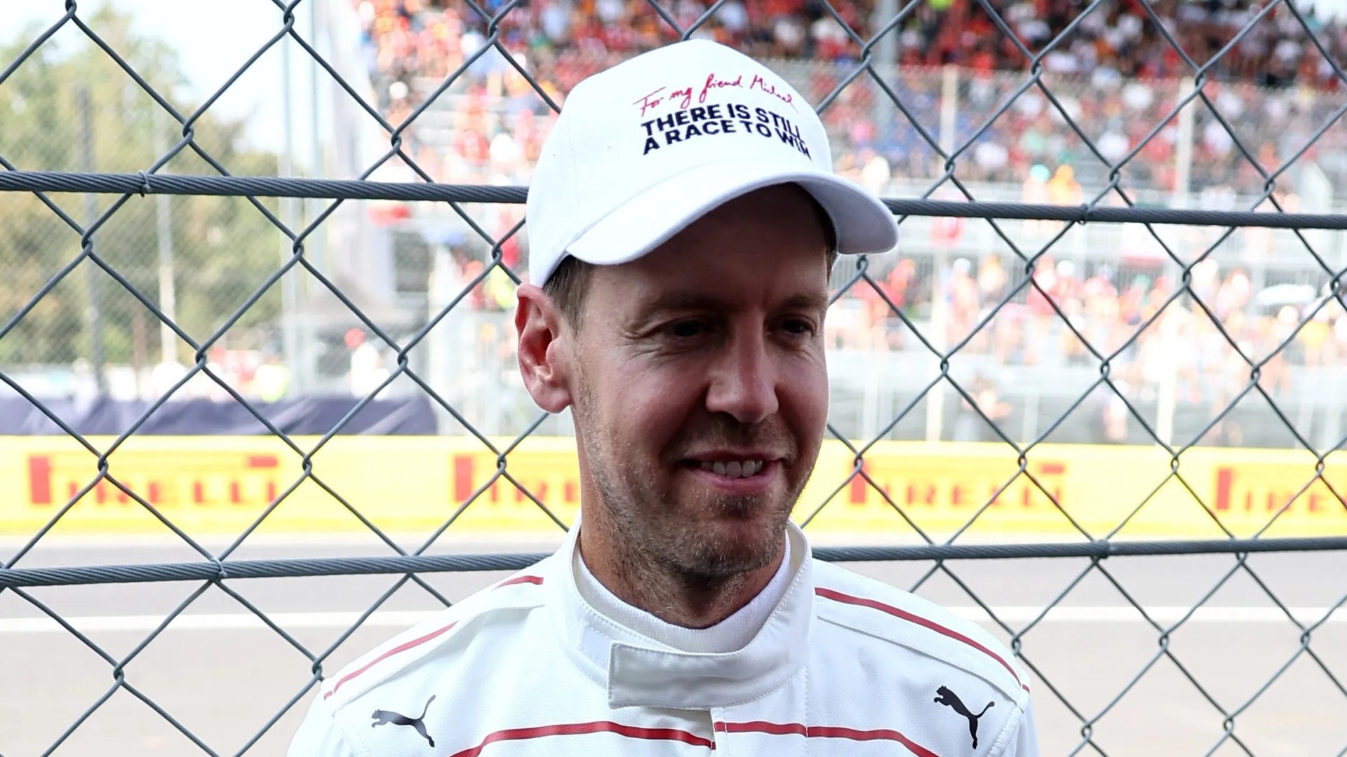 Sebastian Vettel pays tribute to Michael Schumacher by doing DONUTS in F1 legend’s Ferrari at Monza GP on anniversary