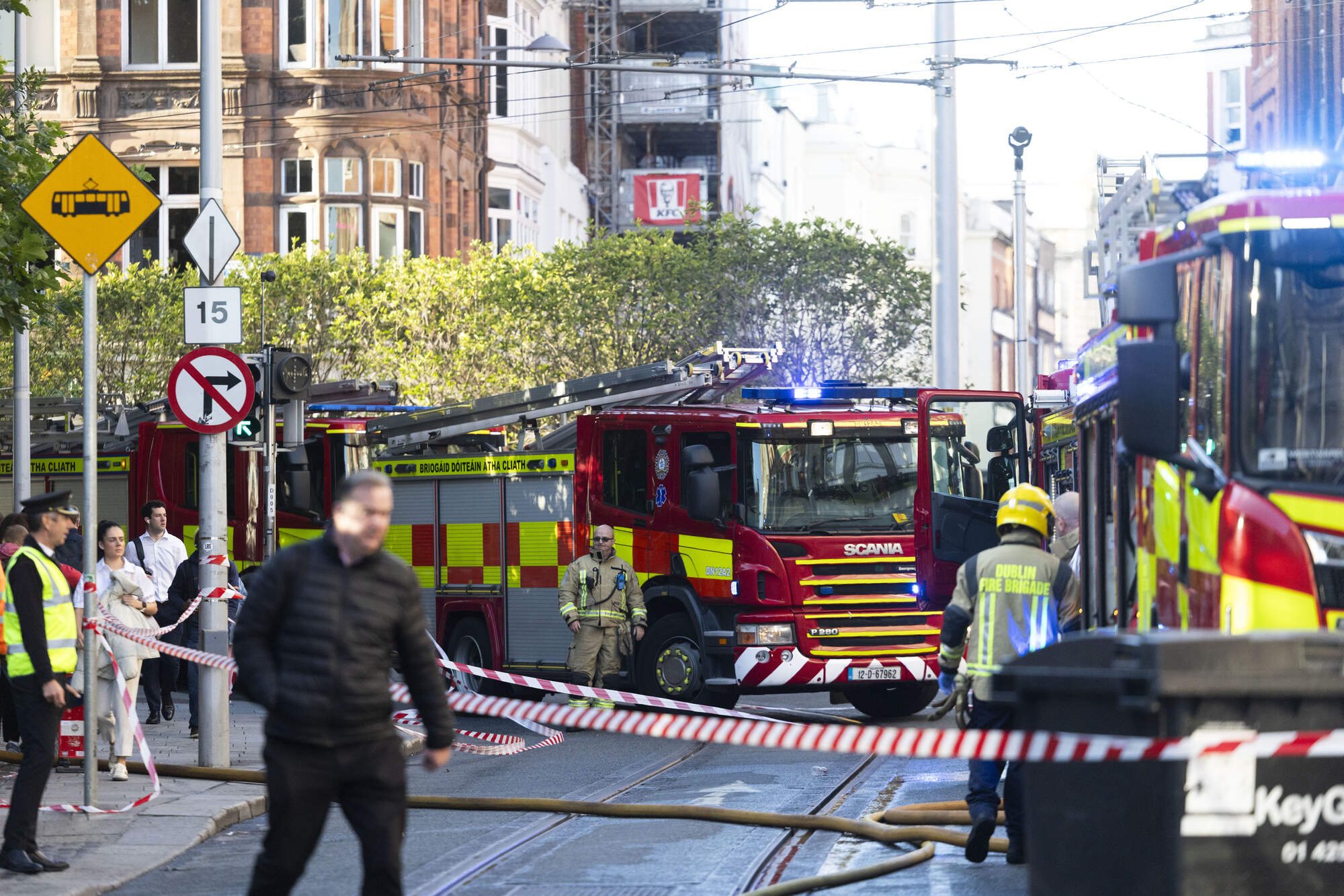 Severe traffic disruption and public transport delays in capital after fire near Grafton Street