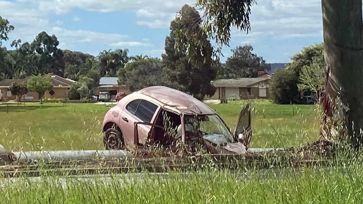 Seville Grove crash: Woman critically injured after pink hatchback collides with car and tree on Armadale Road