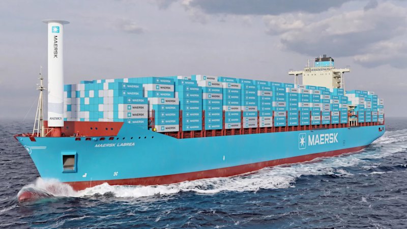 Shipping giant to install 35-metre sail on cargo vessel to cut fuel bill