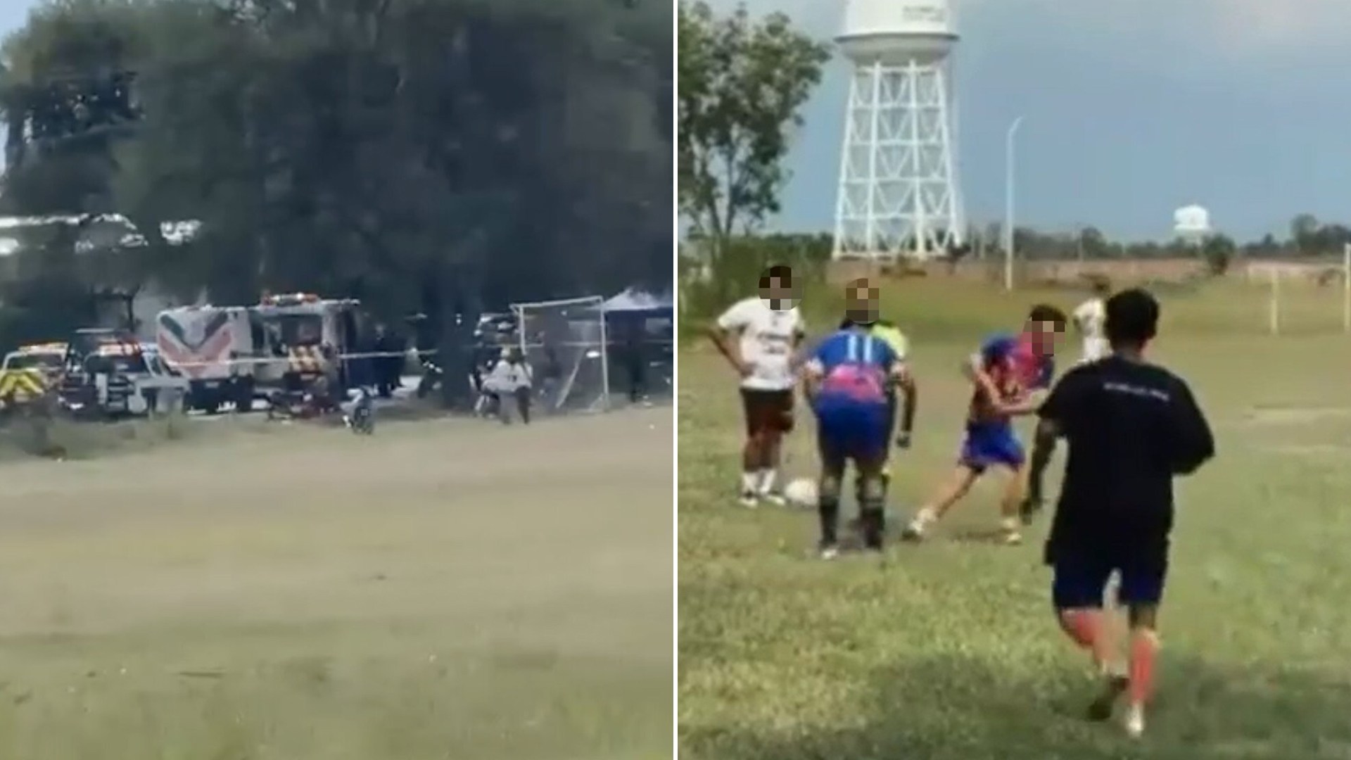 Shooting at amateur football match leaves one dead and six injured as gunmen ride up touchline and open fire