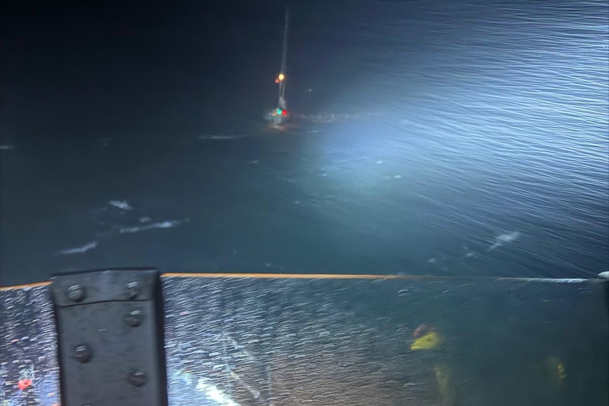 Six rescued in dramatic seven-hour operation after yacht hits fish farm off Antrim