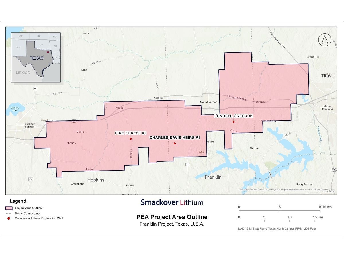 Smackover Lithium Announces Positive Preliminary Economic Assessment for the Franklin Project, Its First Lithium Project in East Texas
