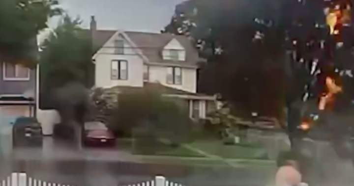 Staten Island man survives lightning strike caught on doorbell camera