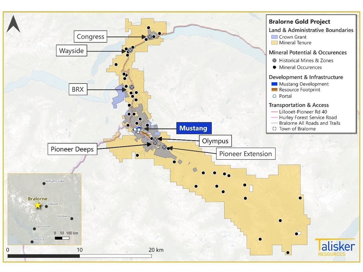 Talisker Reports Mustang Underground Face Sample Results Defining a 79-metre Strike Length High-grade Shoot Averaging 64.8 g/t on the 1030 Level