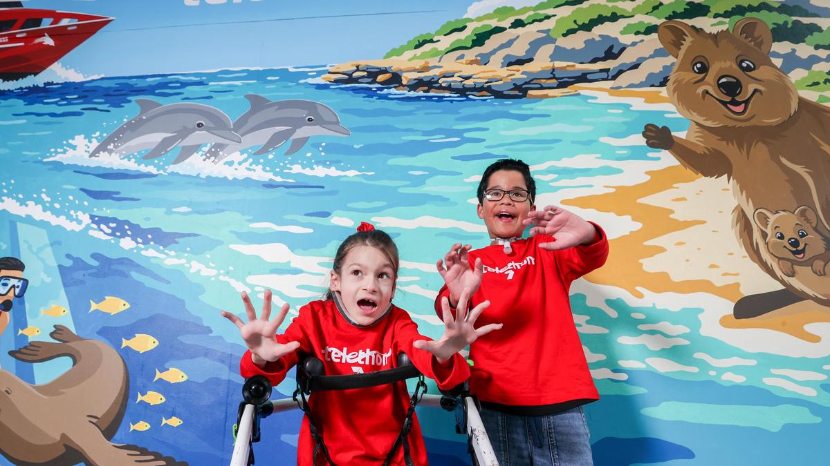 Telethon 2026: Little Telethon Stars unveil new mural at Rottnest Express terminal in first ambassador duties