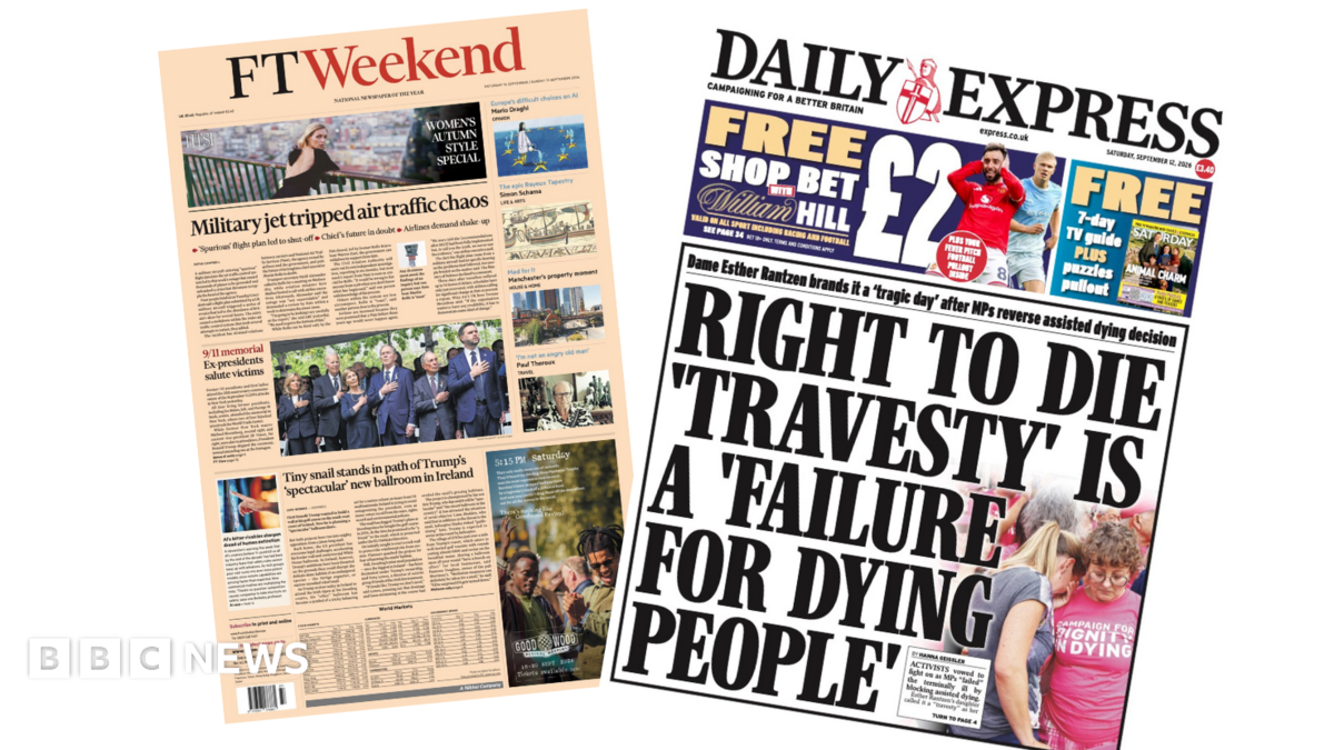 The Papers: 'Military jet tripped chaos' and 'A failure for dying people'