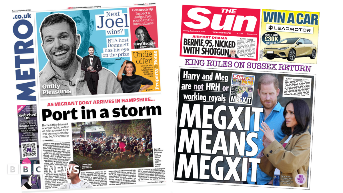 The Papers: 'Port in a storm' and 'Megxit means Megxit'