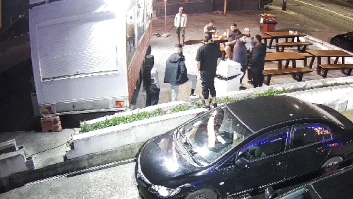 Three men to face court over wild brawl outside kebab shop in Canterbury, Sydney