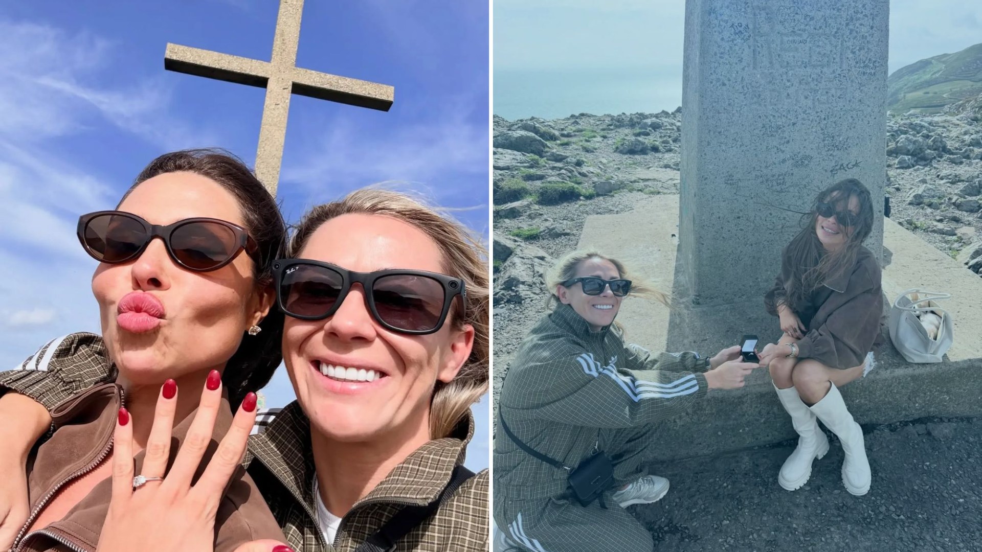 Towie star gets engaged to girlfriend after two years of dating as she shares snaps from romantic proposal