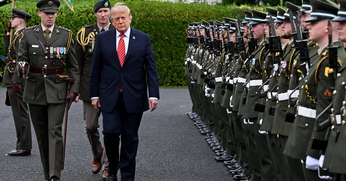 Trump arrives in Ireland for talks and to watch the Irish Open