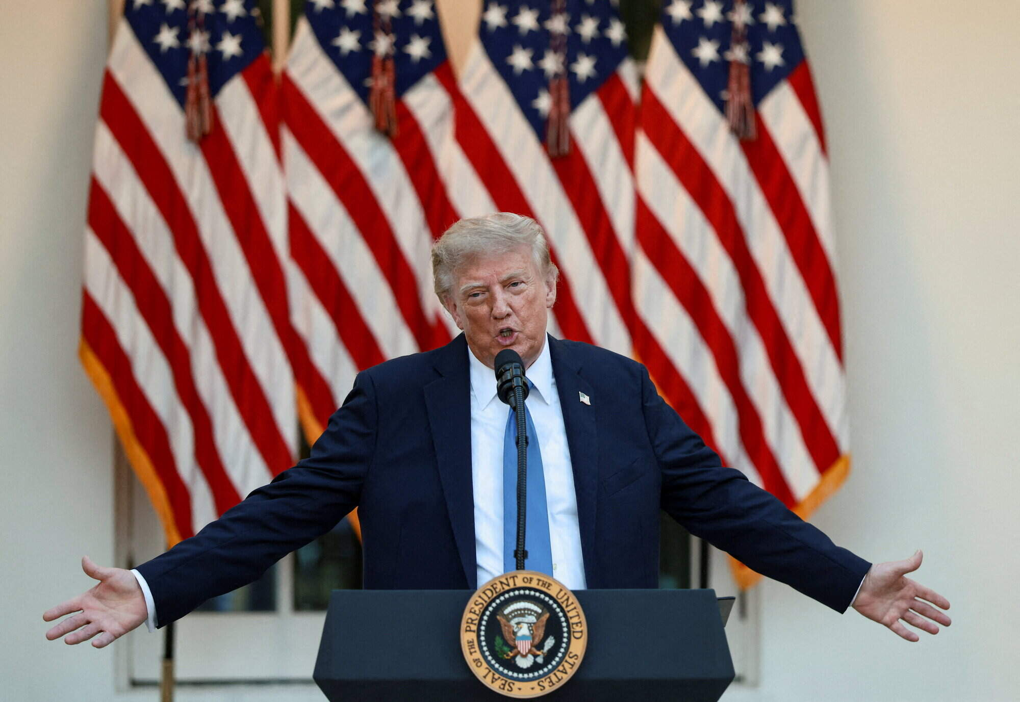 Trump throws fuel on international feuds with post depicting multiple countries draped in American flag