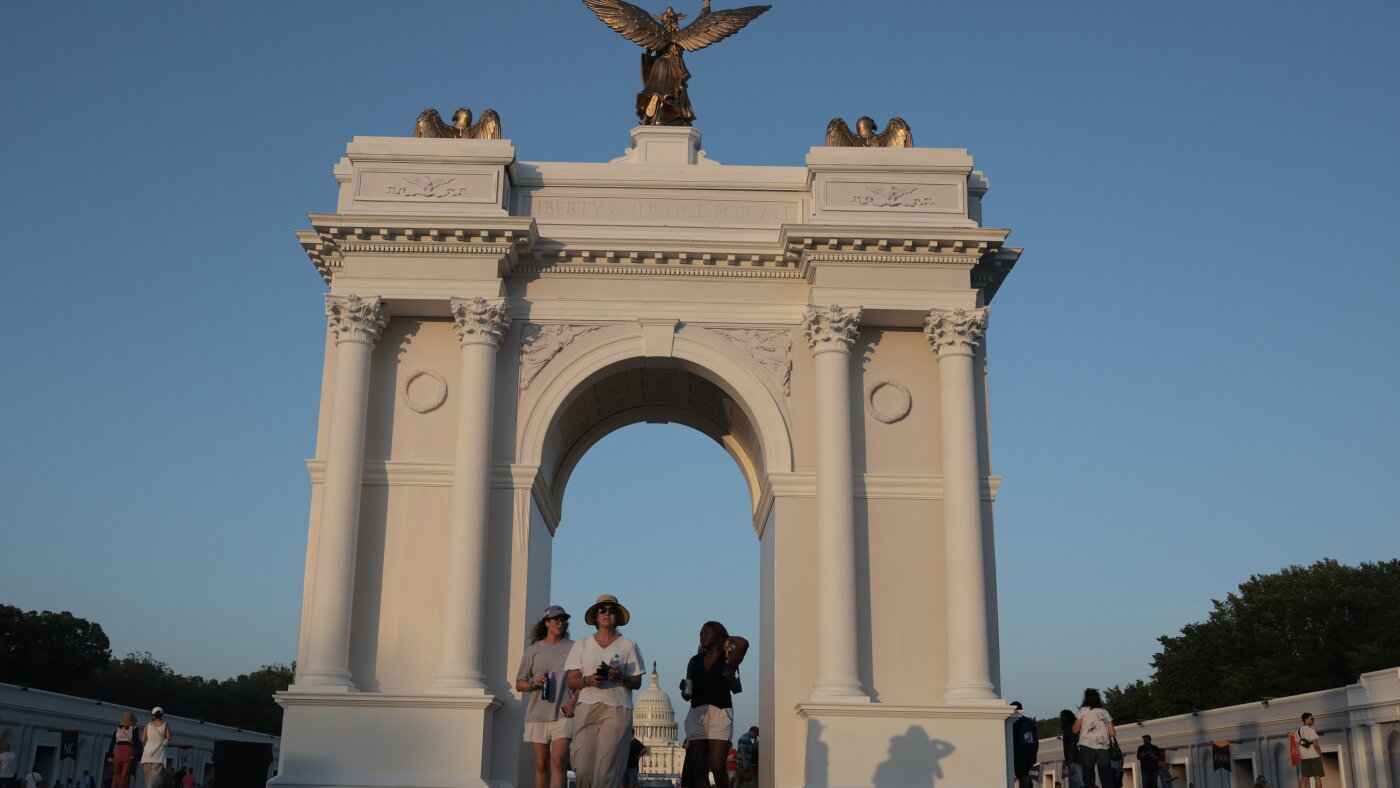 Trump's arch may break ground without final approval. Veterans are trying to stop it