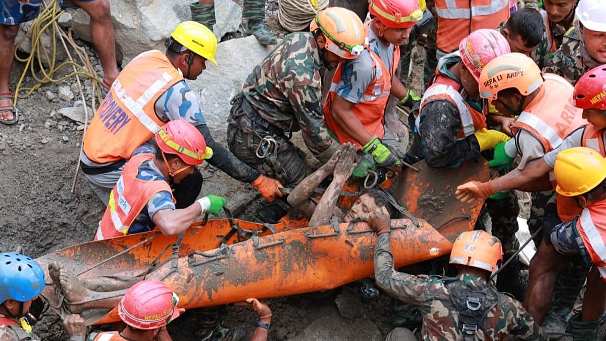 Two trapped workers rescued from hydropower tunnel nine days after Nepal floods