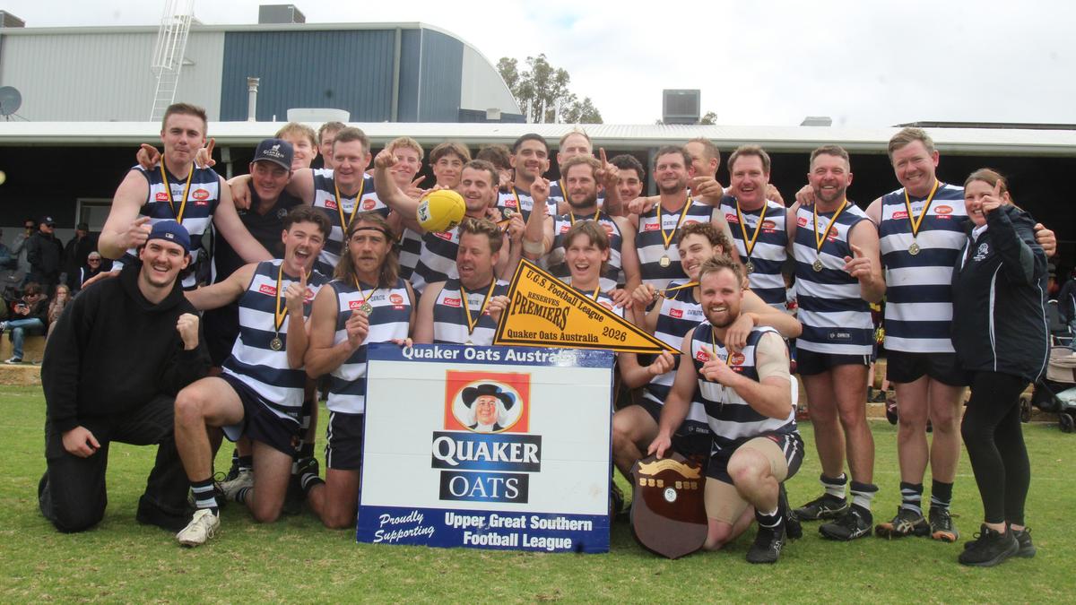 UGSFL 2026: Williams cap superb season with yet another reserves premiership flag after out-muscling Wagin