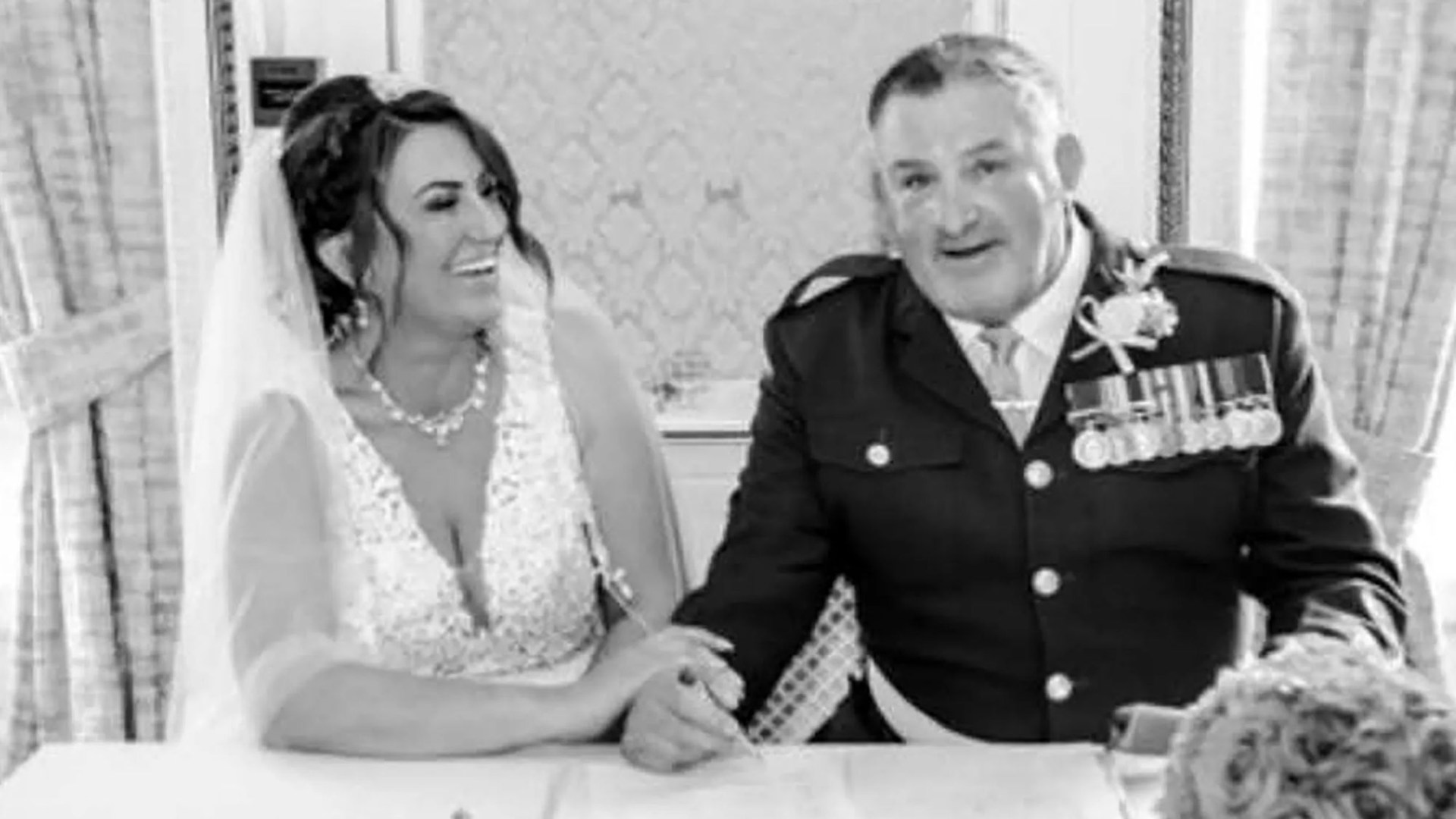 Wife ‘found slumped over dead in bed after ex-soldier husband strangled her just one year into marriage’