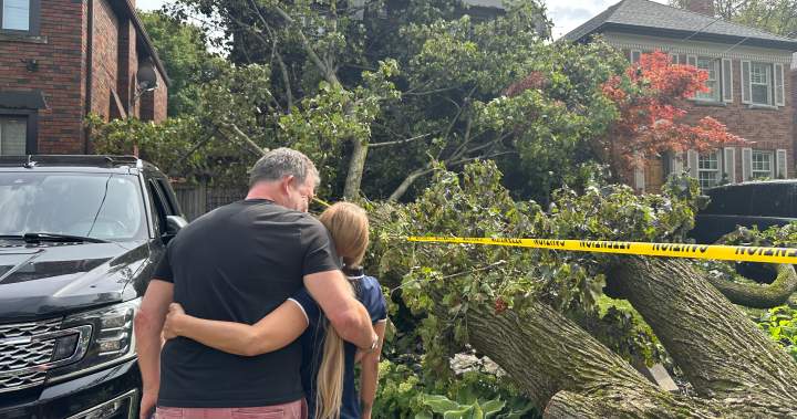 ‘God says ‘you can’t leave’: Toronto man whose home was hit by tree during storm proposes to fiance
