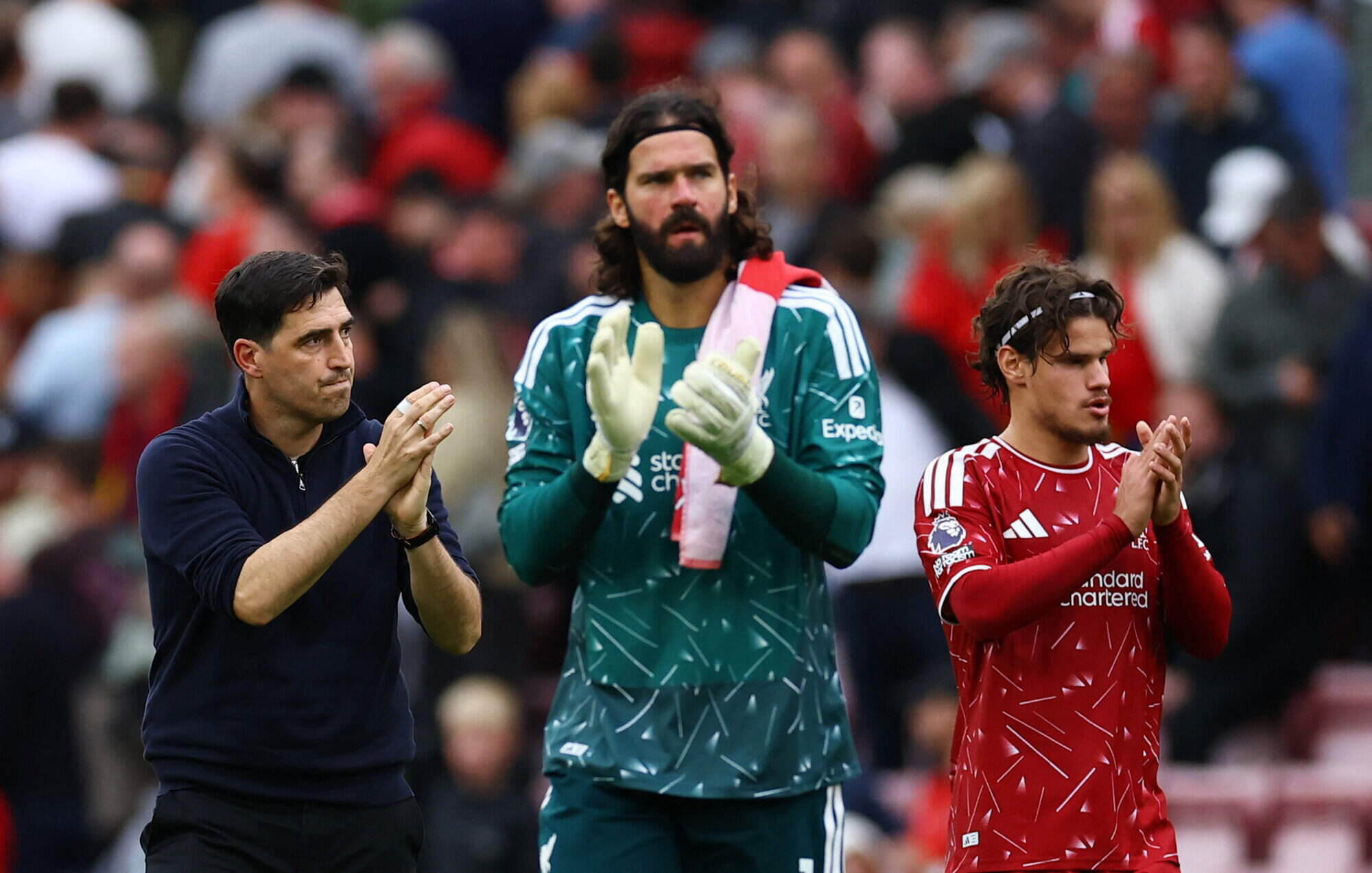 ‘It can take time to adapt’ - Alisson says Liverpool must improve mentality after Fulham stalemate continues slow start to Iraola era