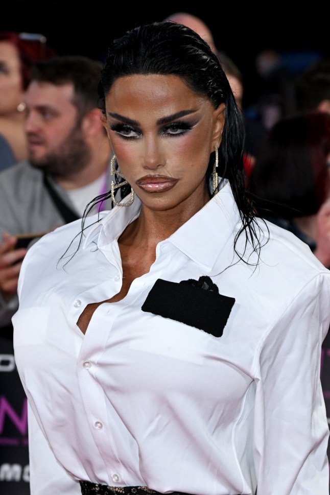 ‘They’ve used the wrong lighting’: Katie Price responds to coverage of her dramatic NTAs look