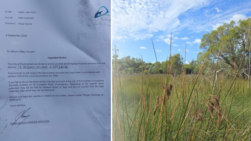 ‘Where else are they supposed to go?’ Two-day deadline to clear Perth homeless camp sparks fierce backlash